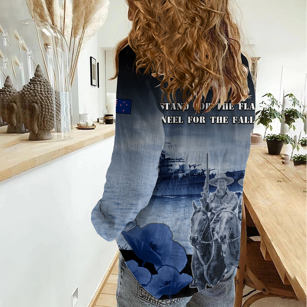 New Zealand ANZAC Day Women Casual Shirt HMNZS Achilles We Will Remember Them LT05 - Vibe Hoodie Shop