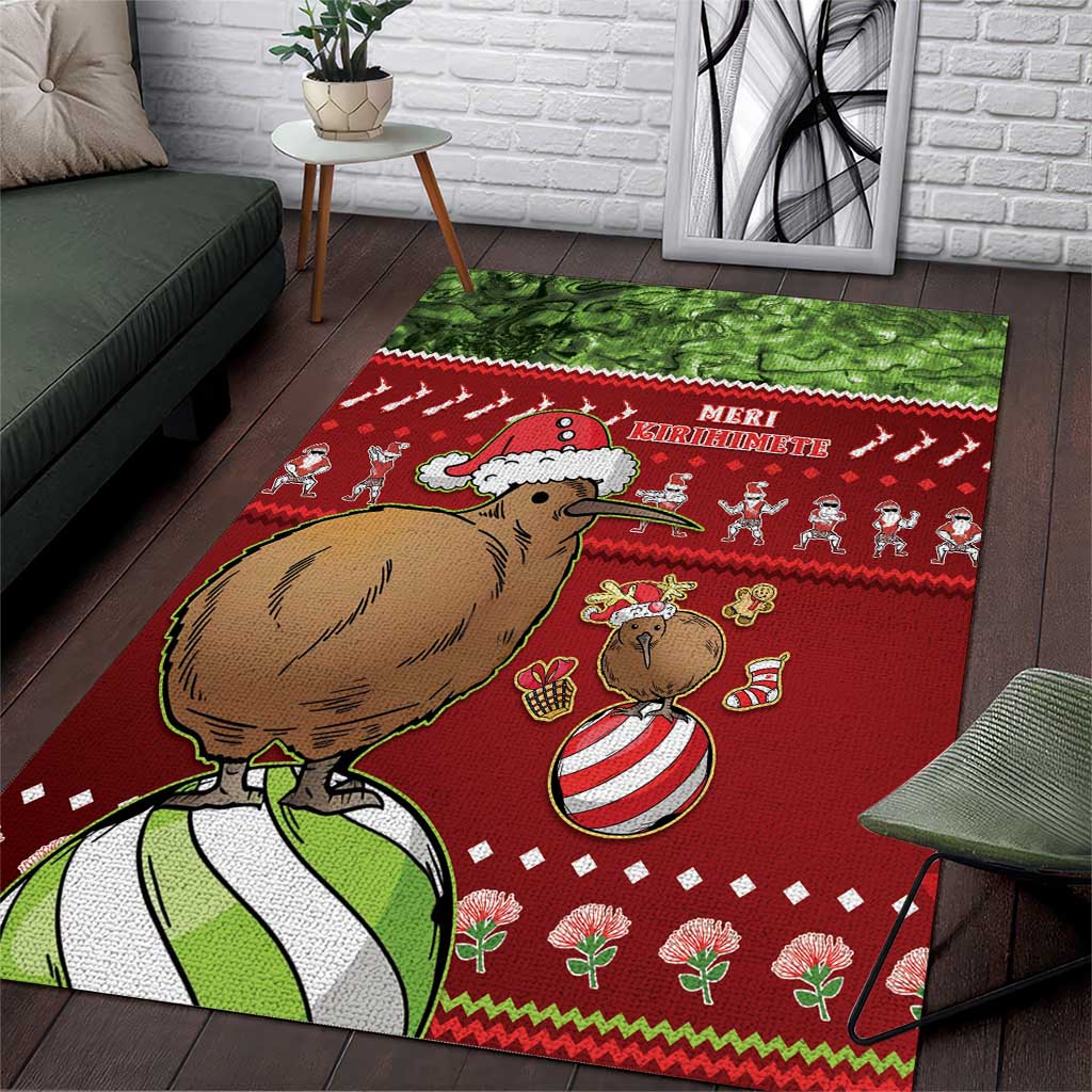 New Zealand Kiwi Christmas Area Rug Paua Shell Glitter Green LT05 - Vibe Hoodie Shop