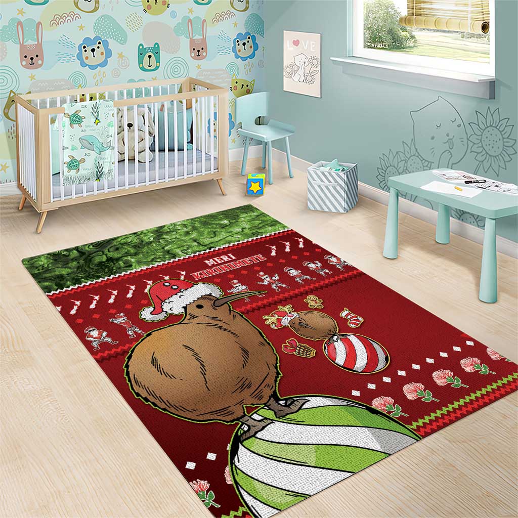 New Zealand Kiwi Christmas Area Rug Paua Shell Glitter Green LT05 - Vibe Hoodie Shop