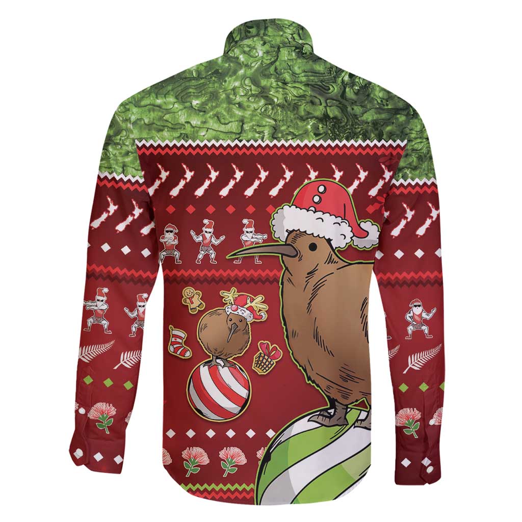 New Zealand Kiwi Christmas Family Matching Summer Maxi Dress and Hawaiian Shirt Paua Shell Glitter Green