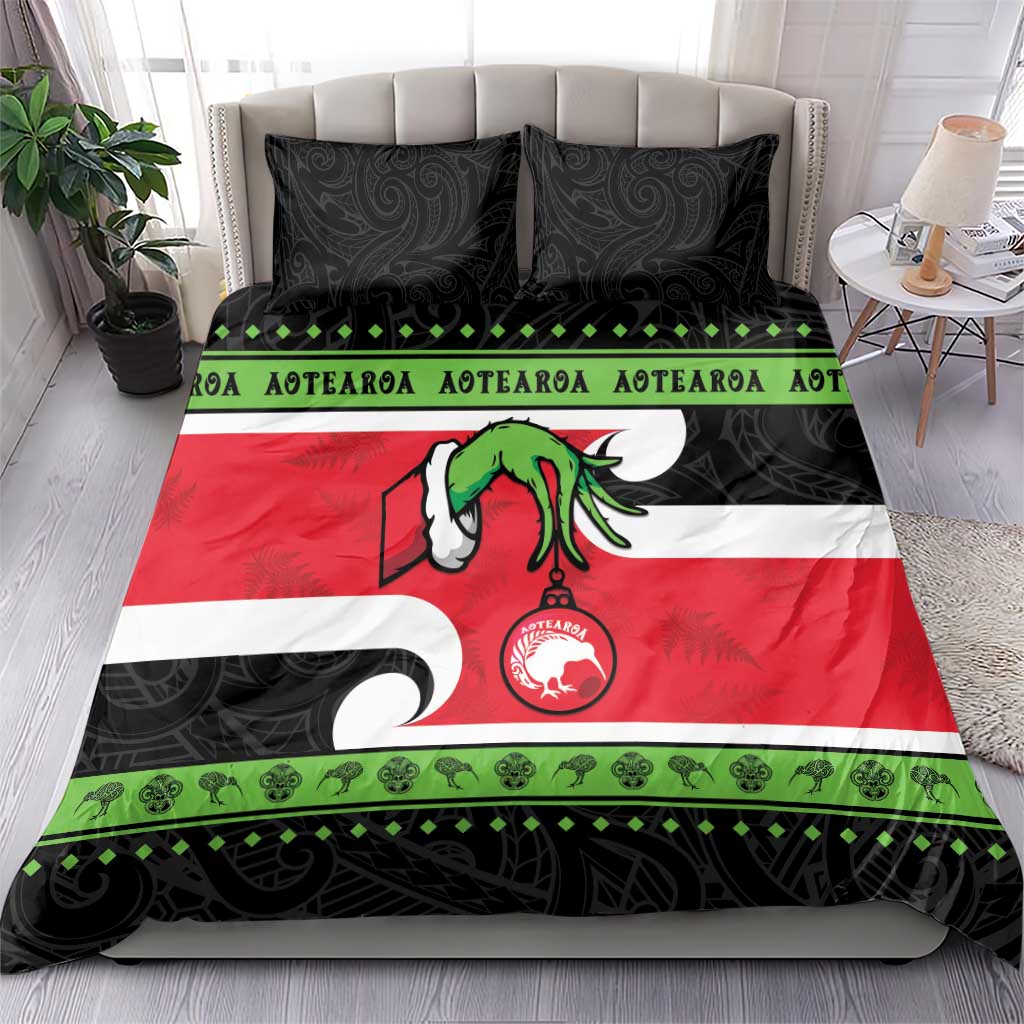 New Zealand Funny Christmas Bedding Set Maori Tiki LT05 - Vibe Hoodie Shop