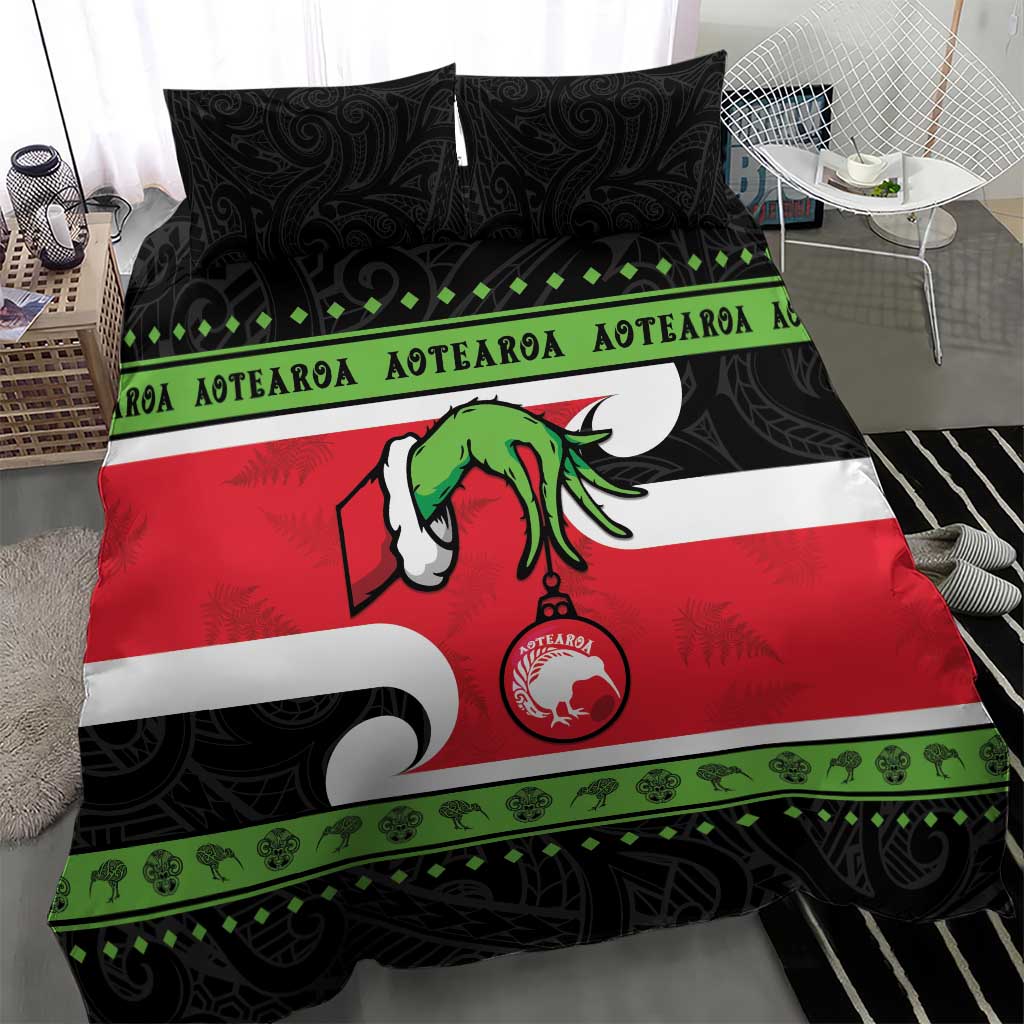 New Zealand Funny Christmas Bedding Set Maori Tiki LT05 - Vibe Hoodie Shop