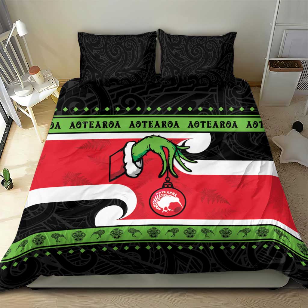 New Zealand Funny Christmas Bedding Set Maori Tiki LT05 - Vibe Hoodie Shop