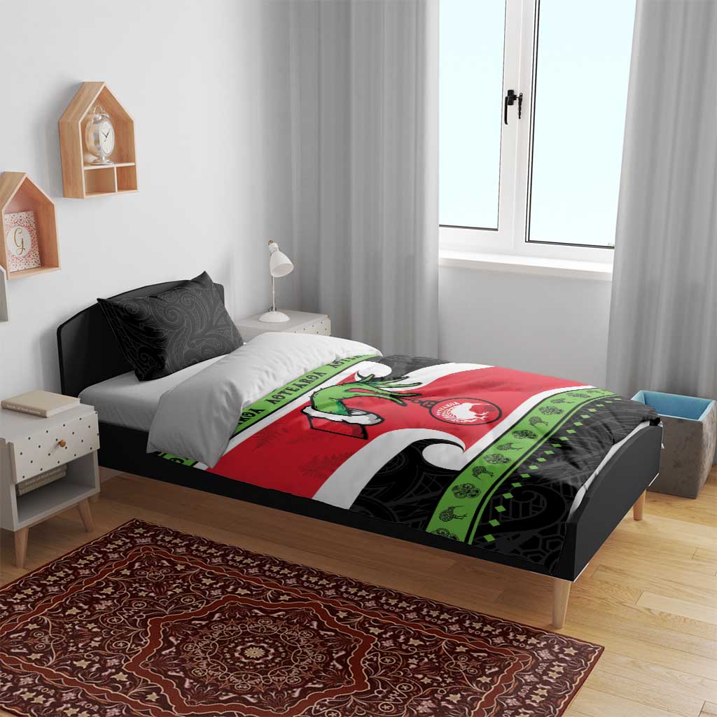 New Zealand Funny Christmas Bedding Set Maori Tiki LT05 - Vibe Hoodie Shop