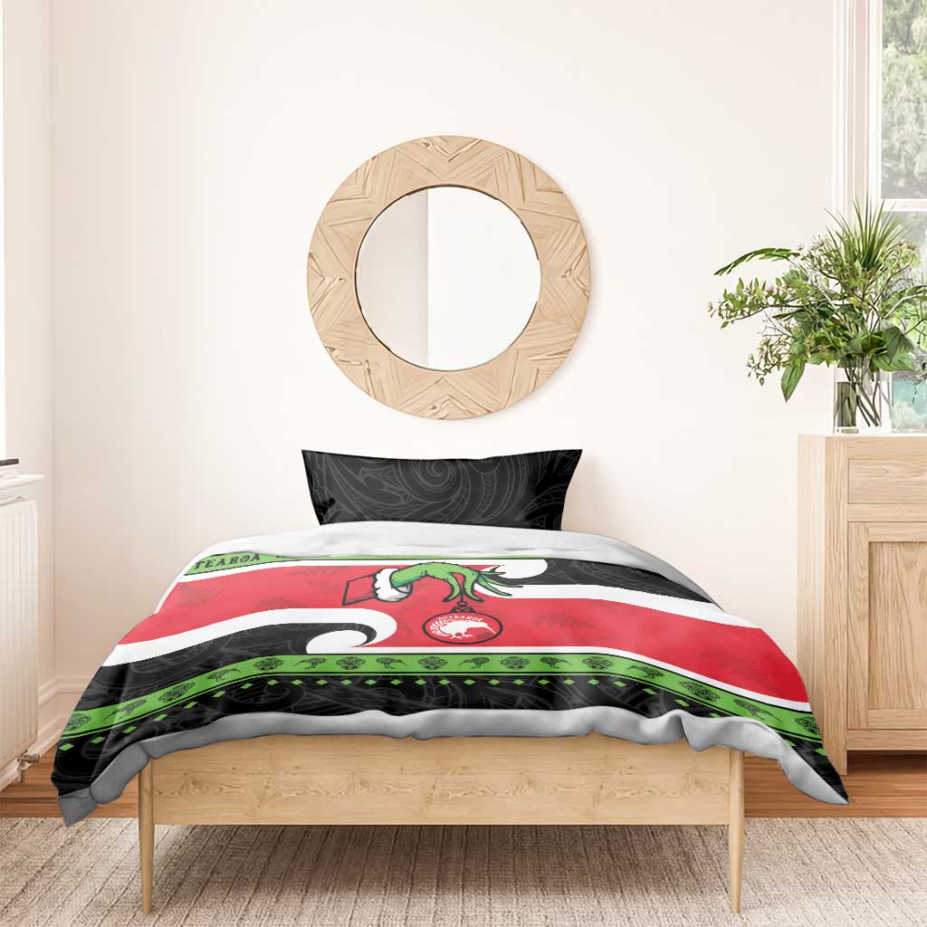 New Zealand Funny Christmas Bedding Set Maori Tiki LT05 - Vibe Hoodie Shop