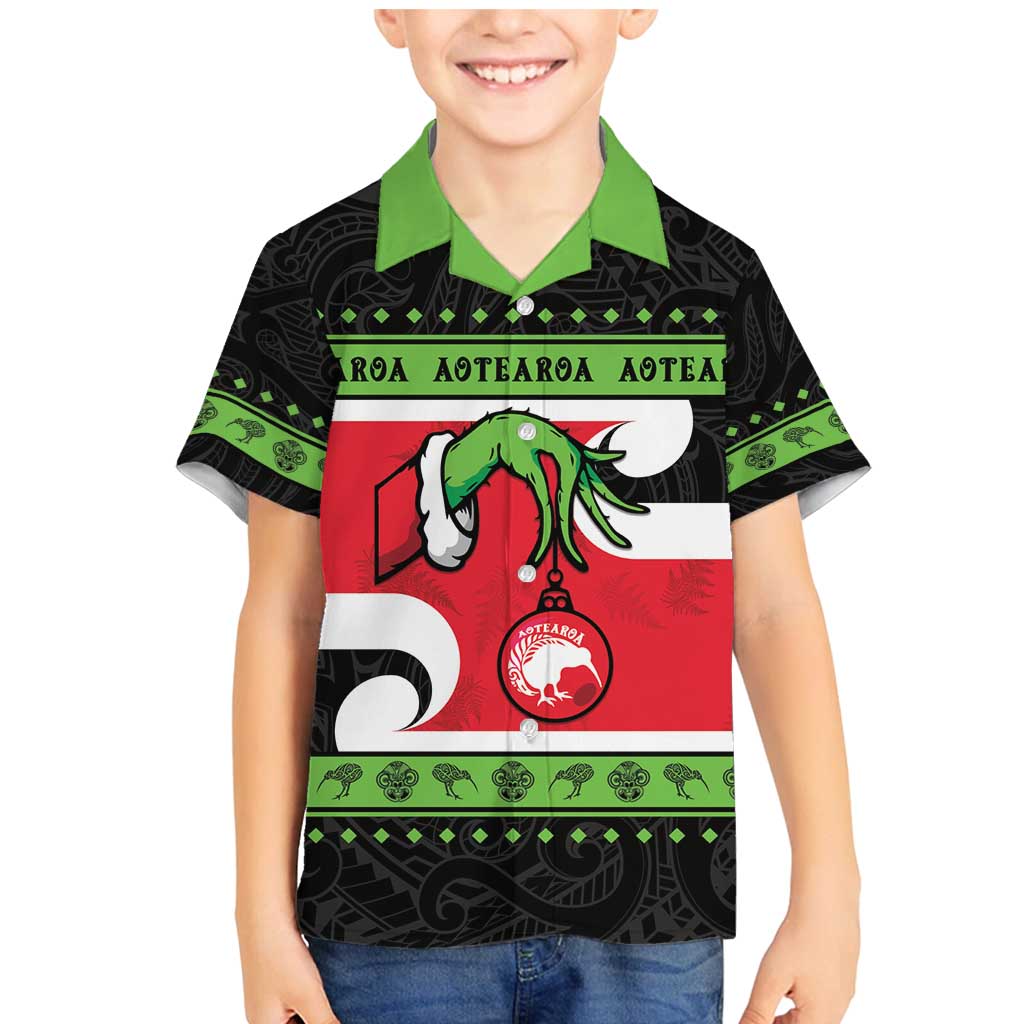 New Zealand Funny Christmas Family Matching Mermaid Dress and Hawaiian Shirt Maori Tiki