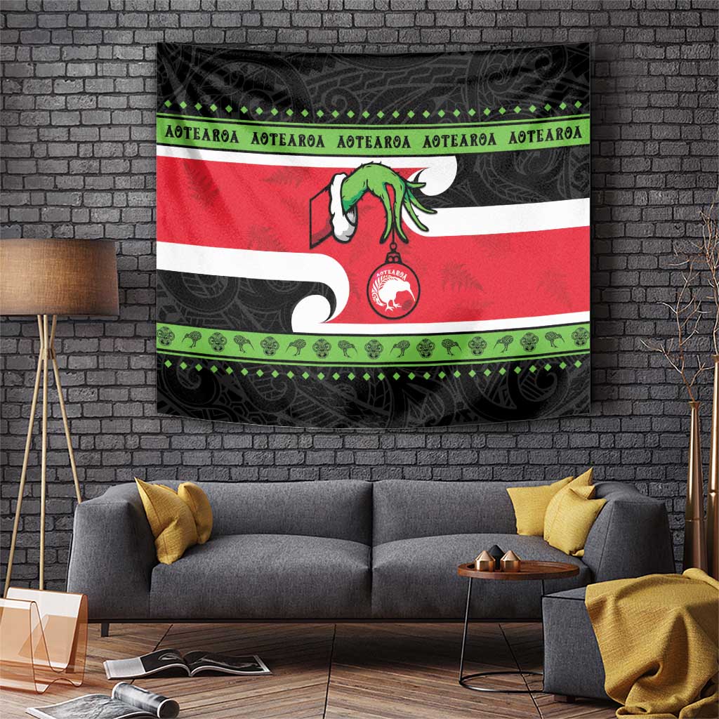 New Zealand Funny Christmas Tapestry Maori Tiki LT05 - Vibe Hoodie Shop