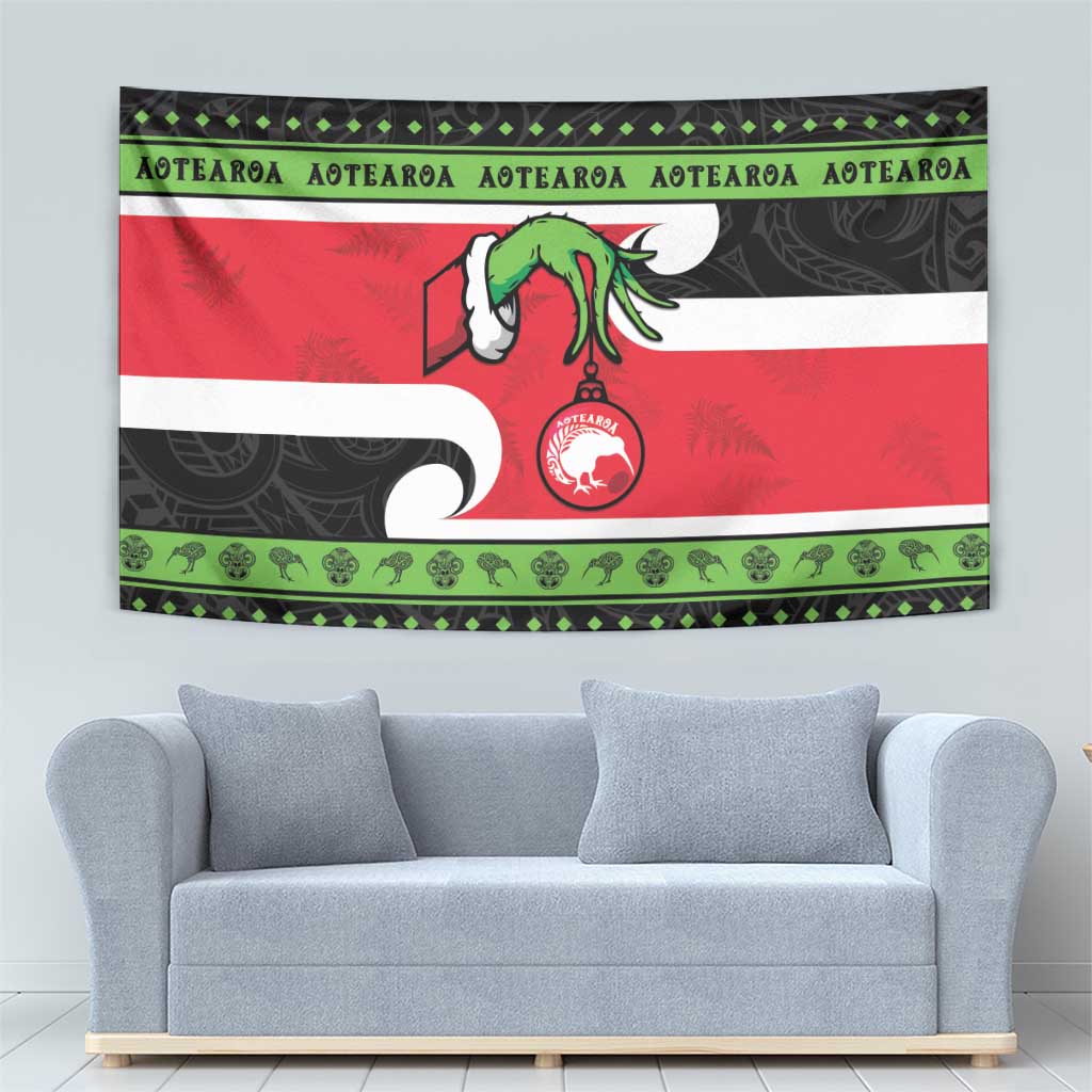 New Zealand Funny Christmas Tapestry Maori Tiki LT05 - Vibe Hoodie Shop