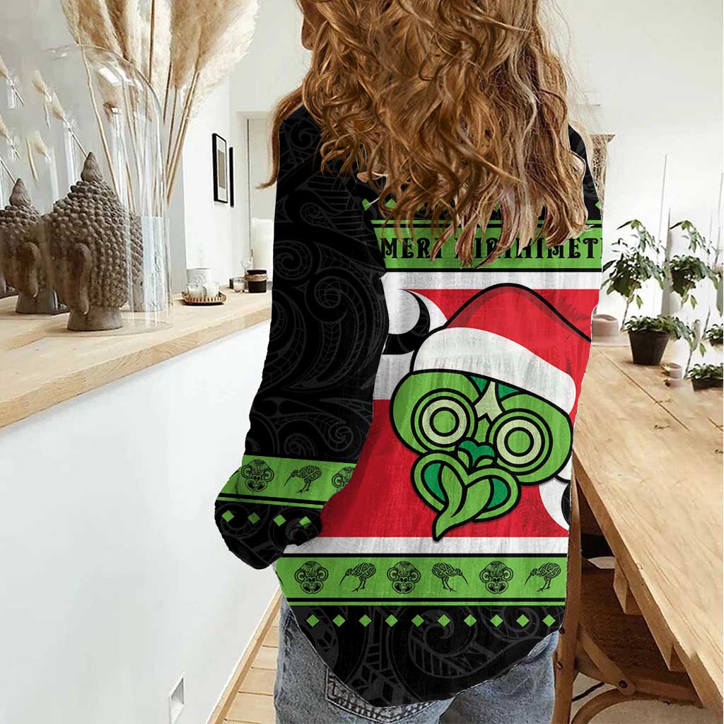 New Zealand Funny Christmas Women Casual Shirt Maori Tiki LT05 - Vibe Hoodie Shop