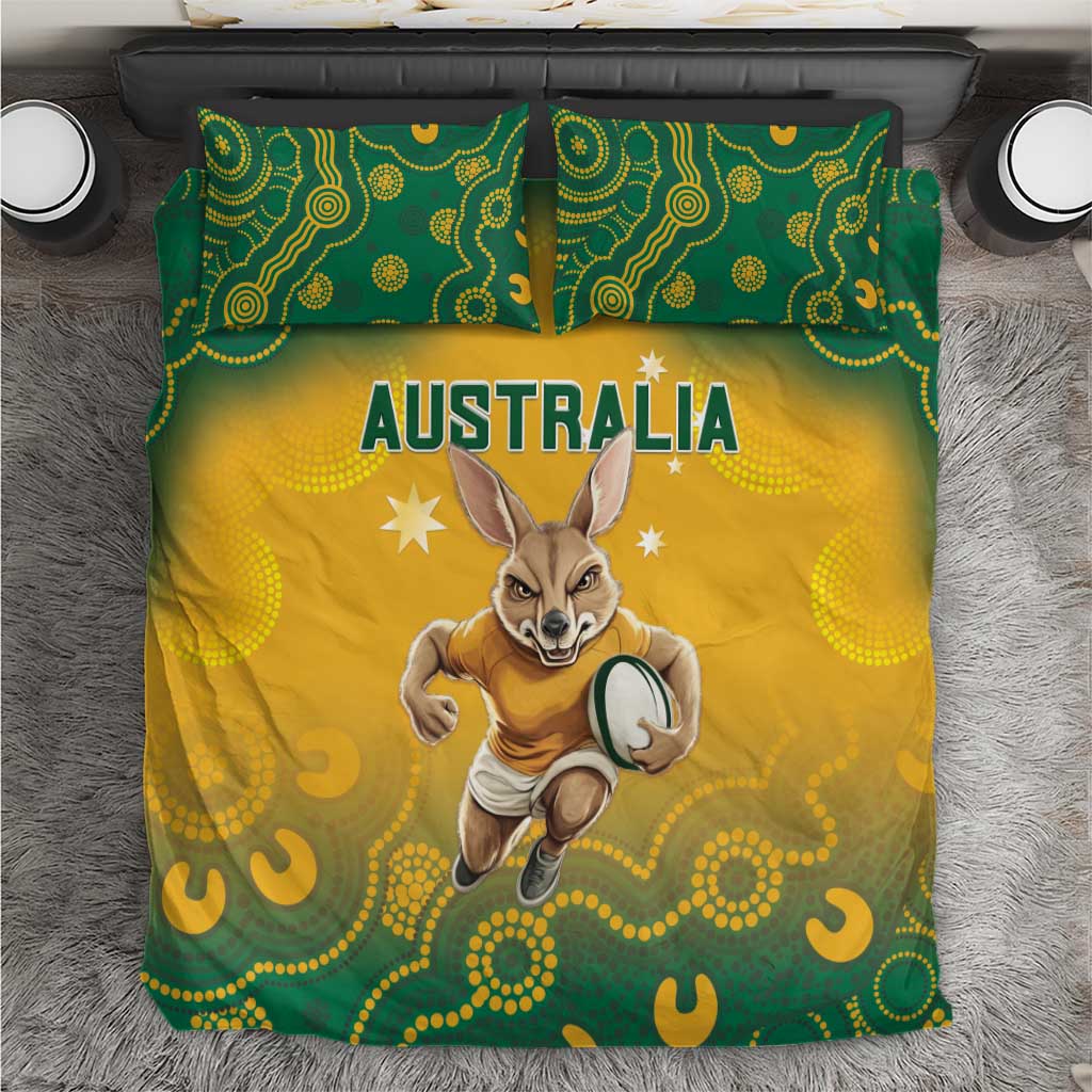 Australia Rugby 2024 Bedding Set Go Wallabies Aboriginal Pattern LT05 - Vibe Hoodie Shop