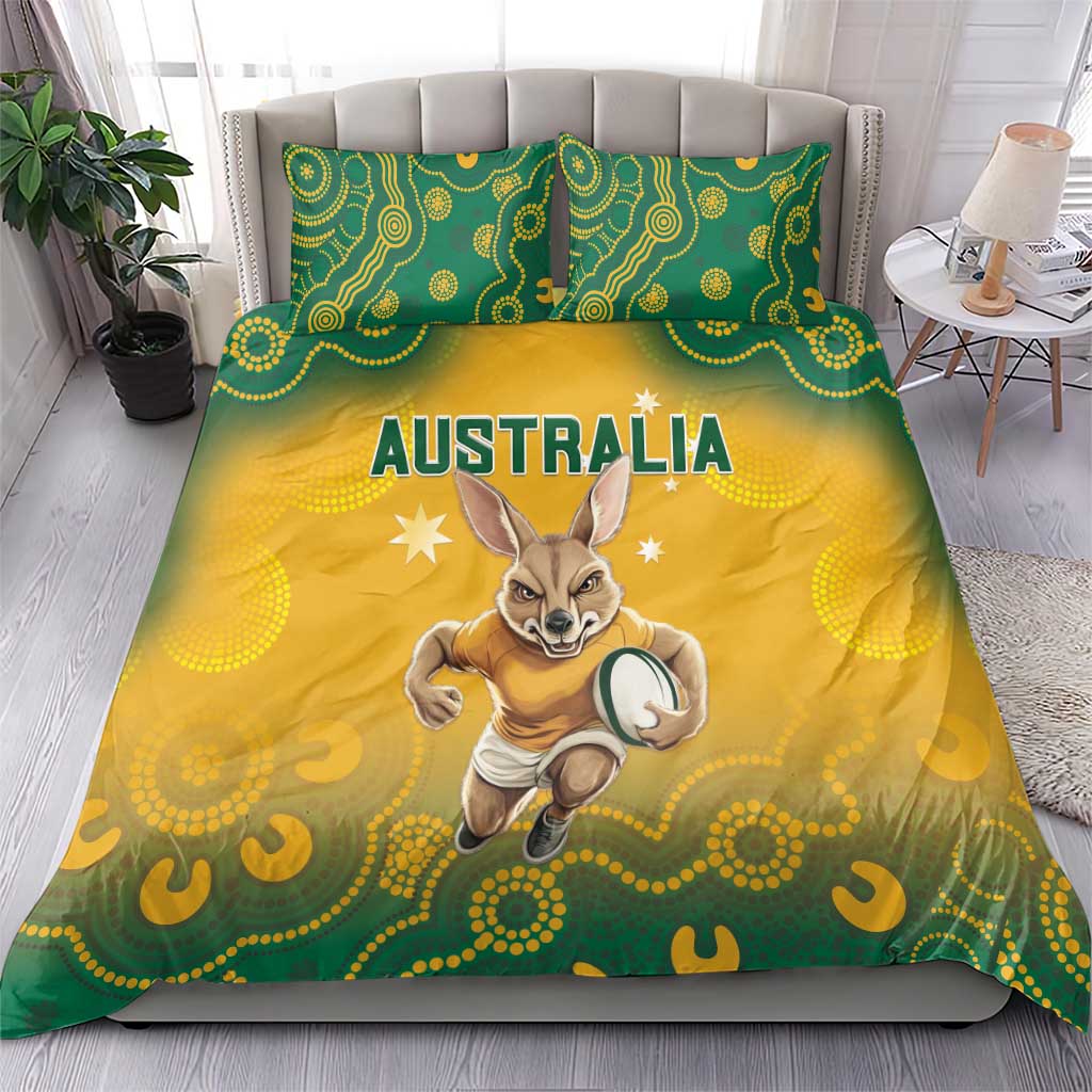 Australia Rugby 2024 Bedding Set Go Wallabies Aboriginal Pattern LT05 - Vibe Hoodie Shop