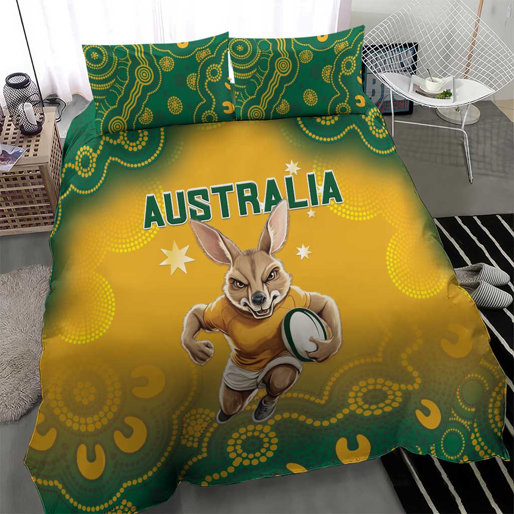 Australia Rugby 2024 Bedding Set Go Wallabies Aboriginal Pattern LT05 - Vibe Hoodie Shop