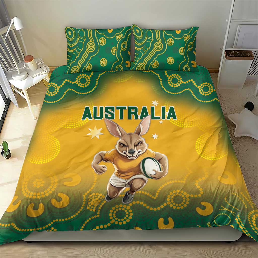 Australia Rugby 2024 Bedding Set Go Wallabies Aboriginal Pattern LT05 - Vibe Hoodie Shop
