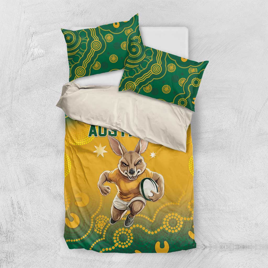 Australia Rugby 2024 Bedding Set Go Wallabies Aboriginal Pattern LT05 - Vibe Hoodie Shop