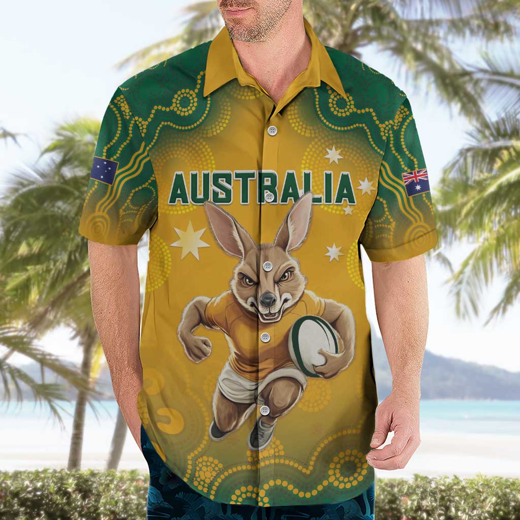 Custom Australia Rugby 2024 Hawaiian Shirt Go Wallabies Aboriginal Pattern LT05 - Vibe Hoodie Shop