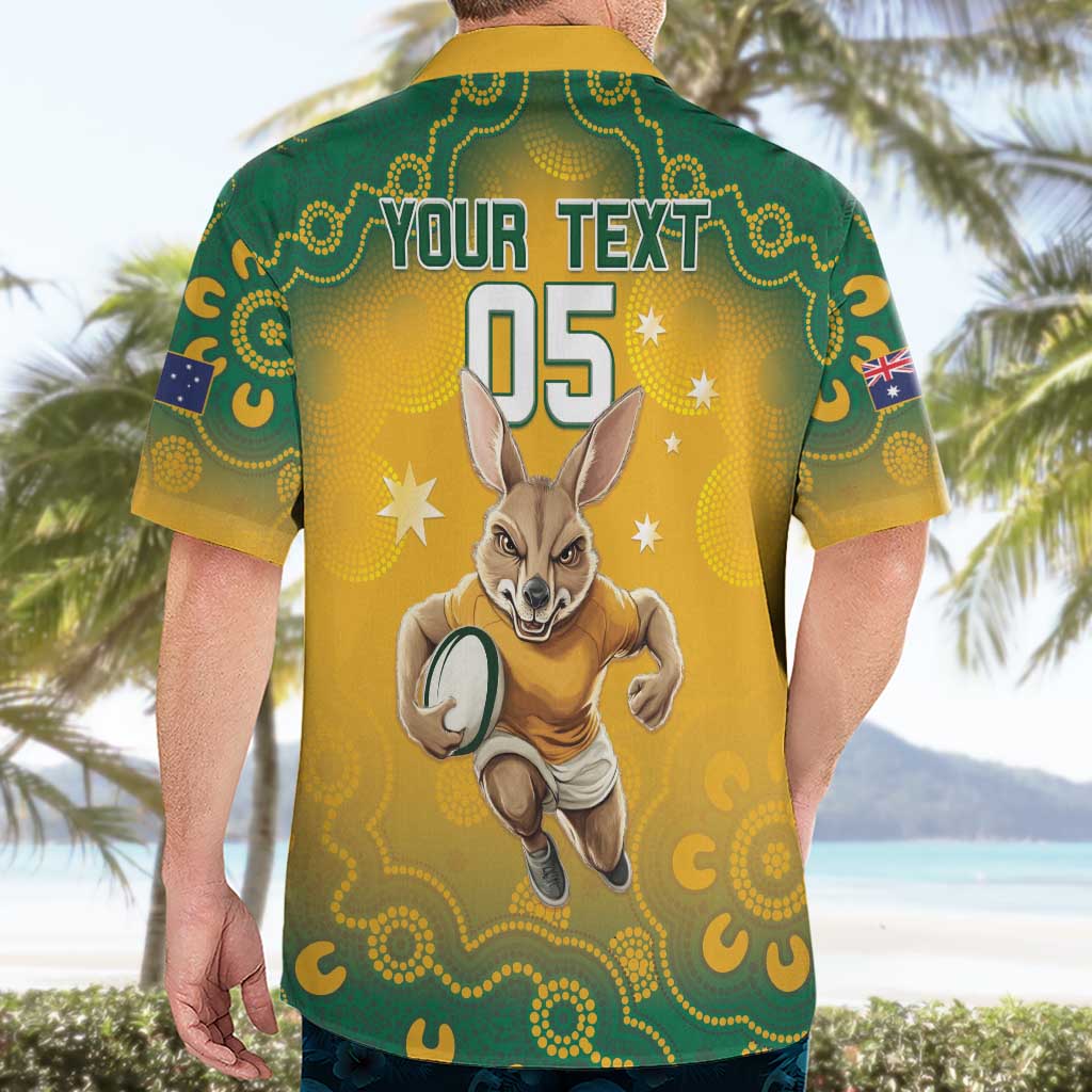 Custom Australia Rugby 2024 Hawaiian Shirt Go Wallabies Aboriginal Pattern LT05 - Vibe Hoodie Shop