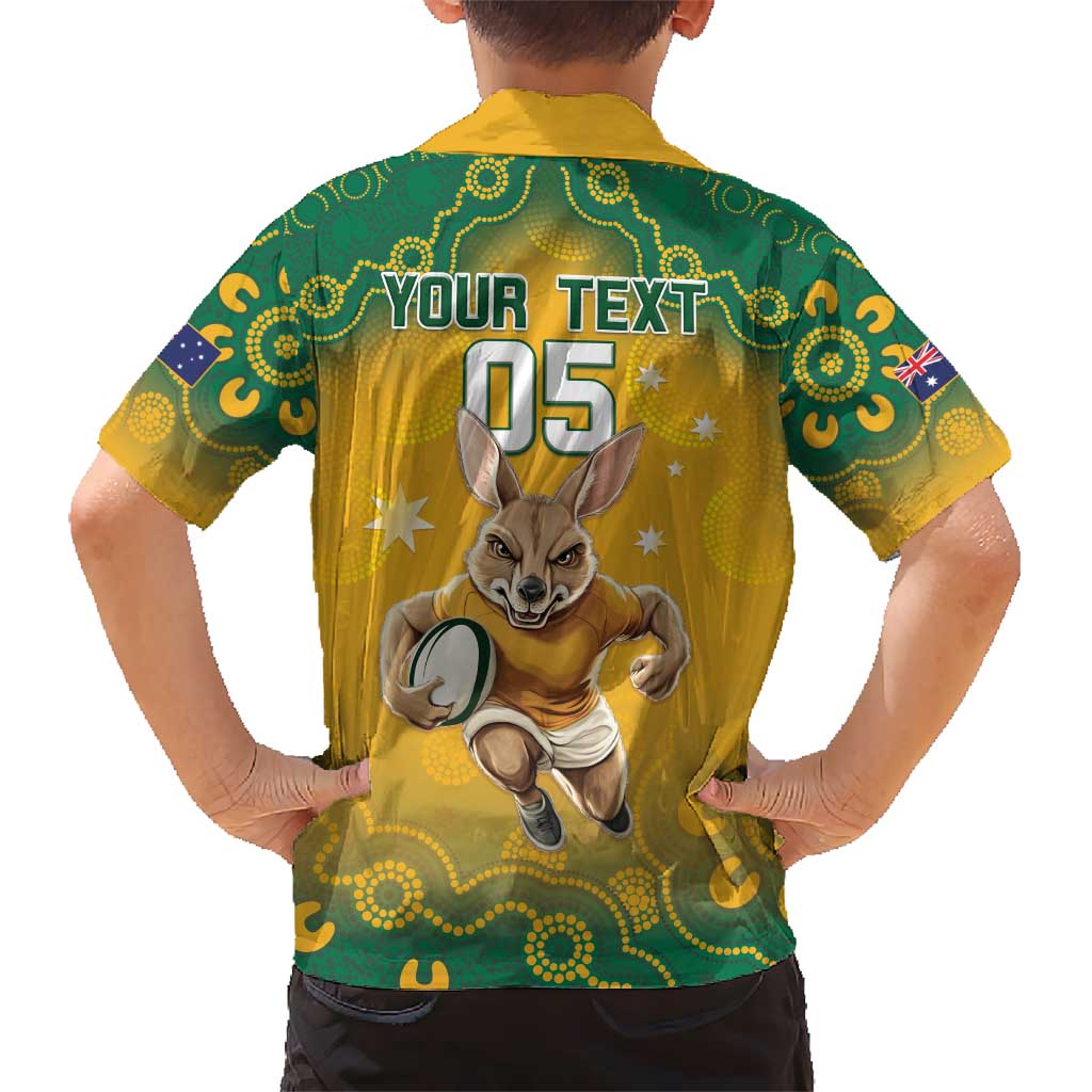 Custom Australia Rugby 2024 Hawaiian Shirt Go Wallabies Aboriginal Pattern LT05 - Vibe Hoodie Shop