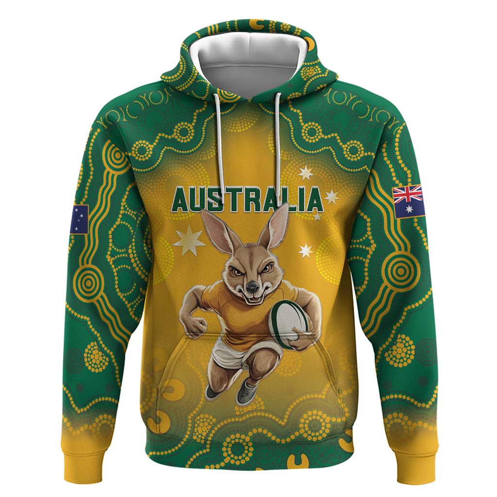 Custom Australia Rugby 2024 Hoodie Go Wallabies Aboriginal Pattern LT05 - Vibe Hoodie Shop