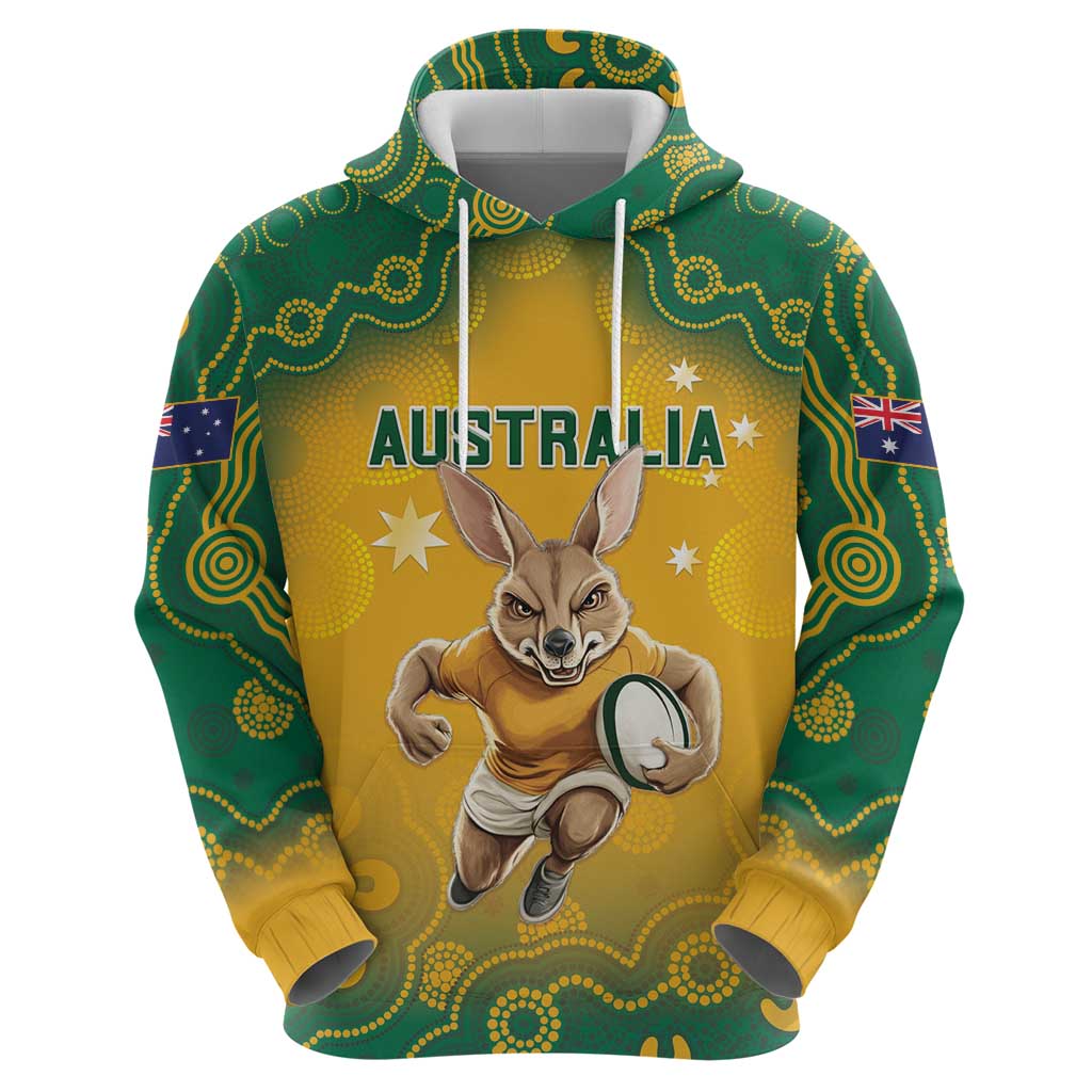 Custom Australia Rugby 2024 Hoodie Go Wallabies Aboriginal Pattern LT05 - Vibe Hoodie Shop