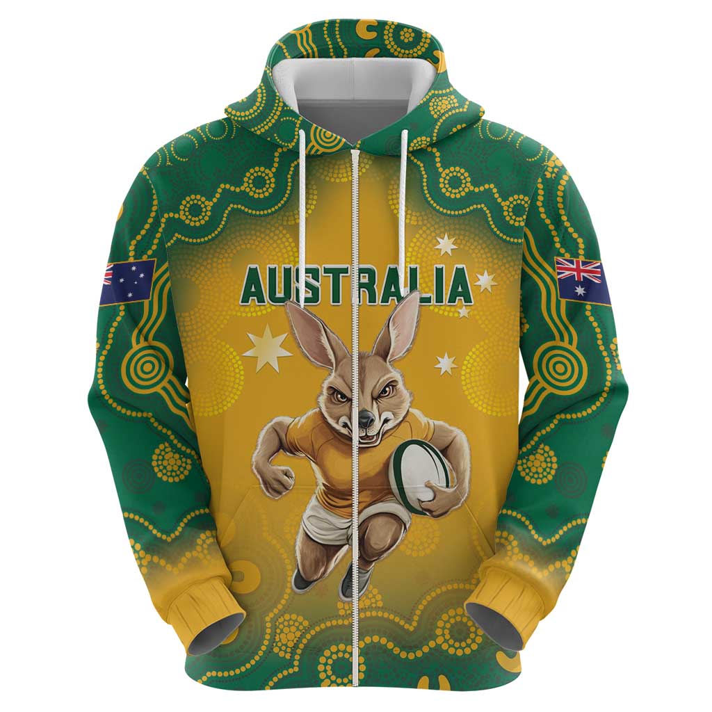 Custom Australia Rugby 2024 Hoodie Go Wallabies Aboriginal Pattern LT05 - Vibe Hoodie Shop
