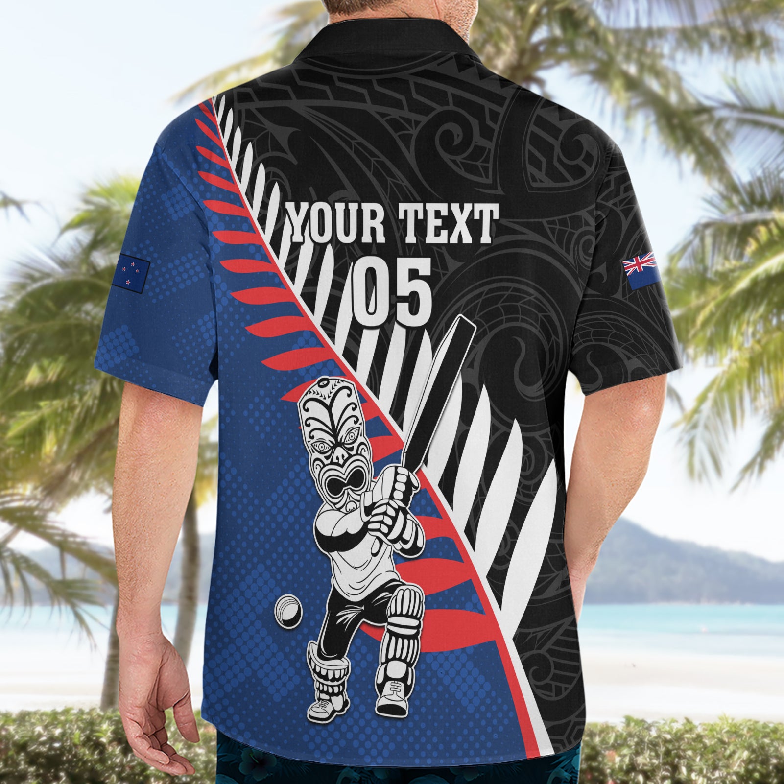 Custom New Zealand Auckland Cricket Hawaiian Shirt With Maori Pattern LT05 - Vibe Hoodie Shop