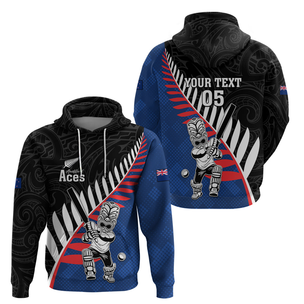 Custom New Zealand Auckland Cricket Hoodie With Maori Pattern LT05 - Vibe Hoodie Shop