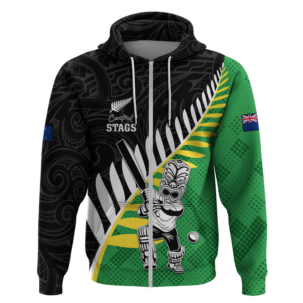 Custom New Zealand Central Districts Cricket Hoodie With Maori Pattern LT05 - Vibe Hoodie Shop