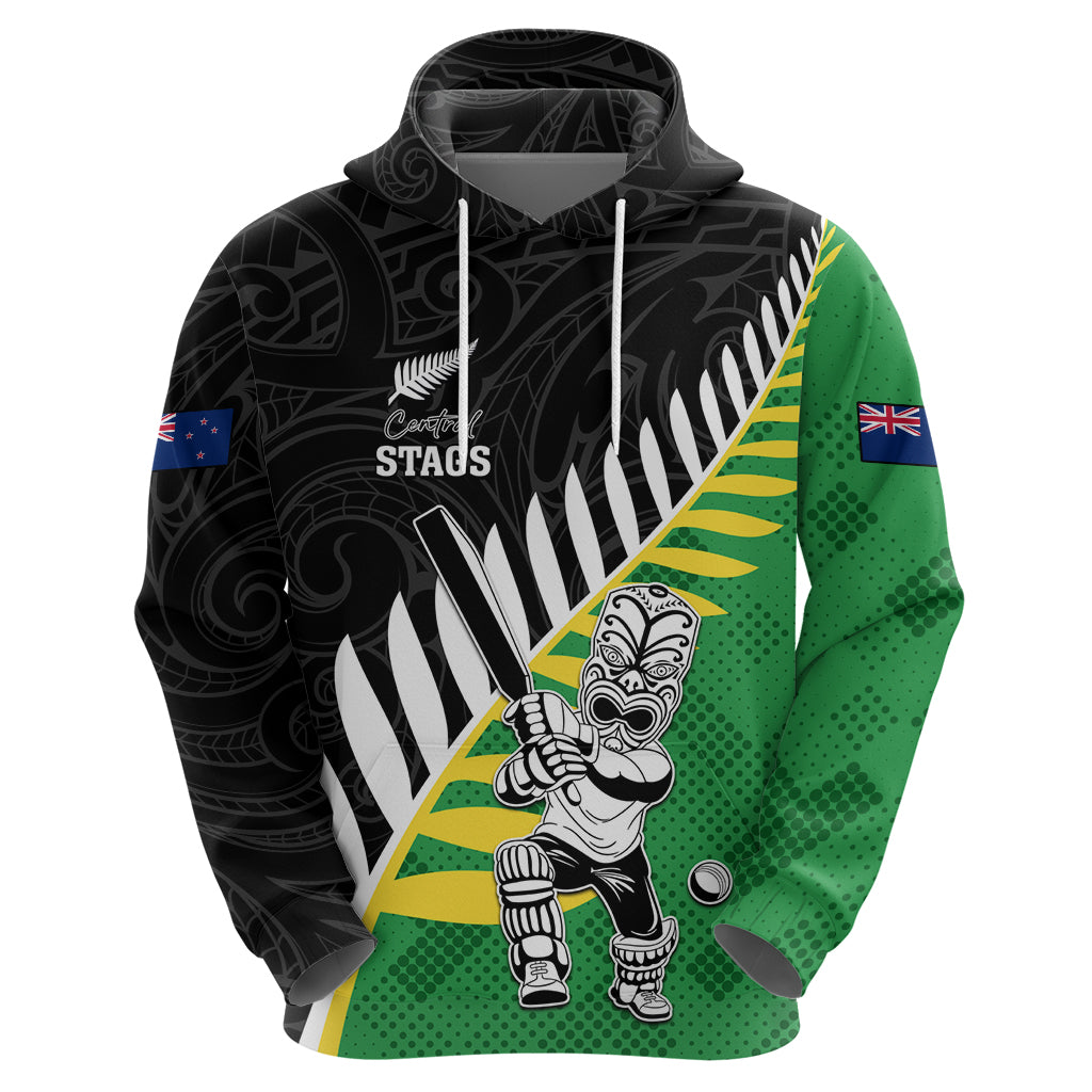 Custom New Zealand Central Districts Cricket Hoodie With Maori Pattern LT05 - Vibe Hoodie Shop