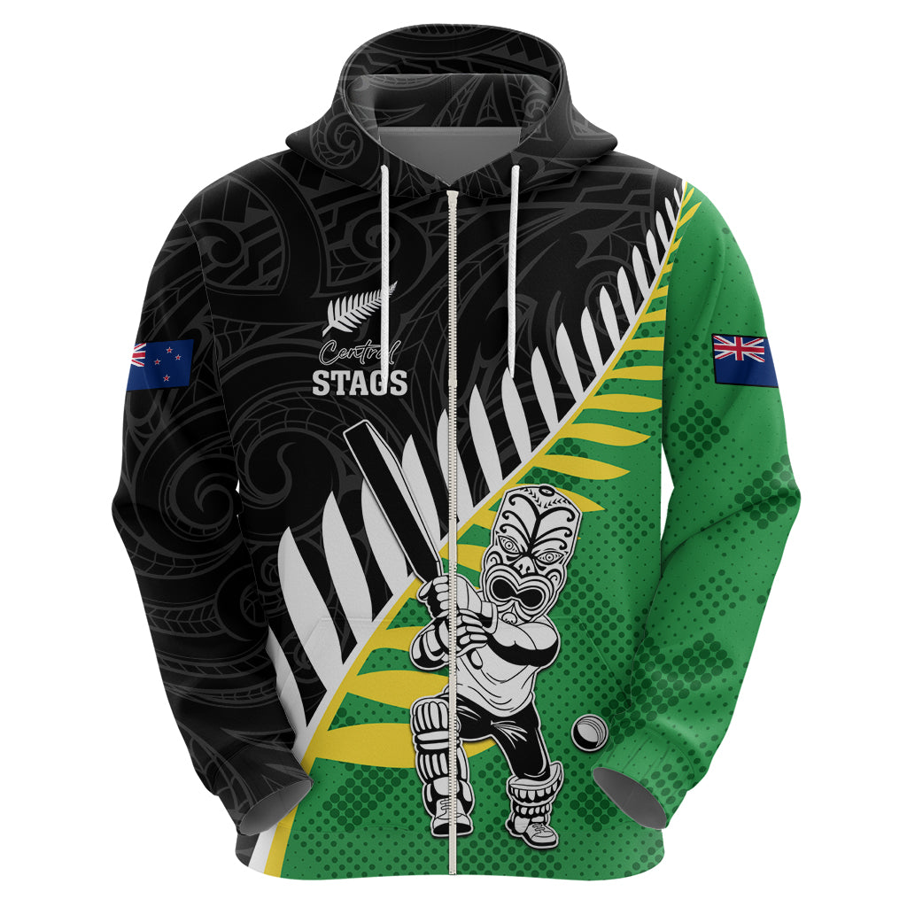 Custom New Zealand Central Districts Cricket Hoodie With Maori Pattern LT05 - Vibe Hoodie Shop