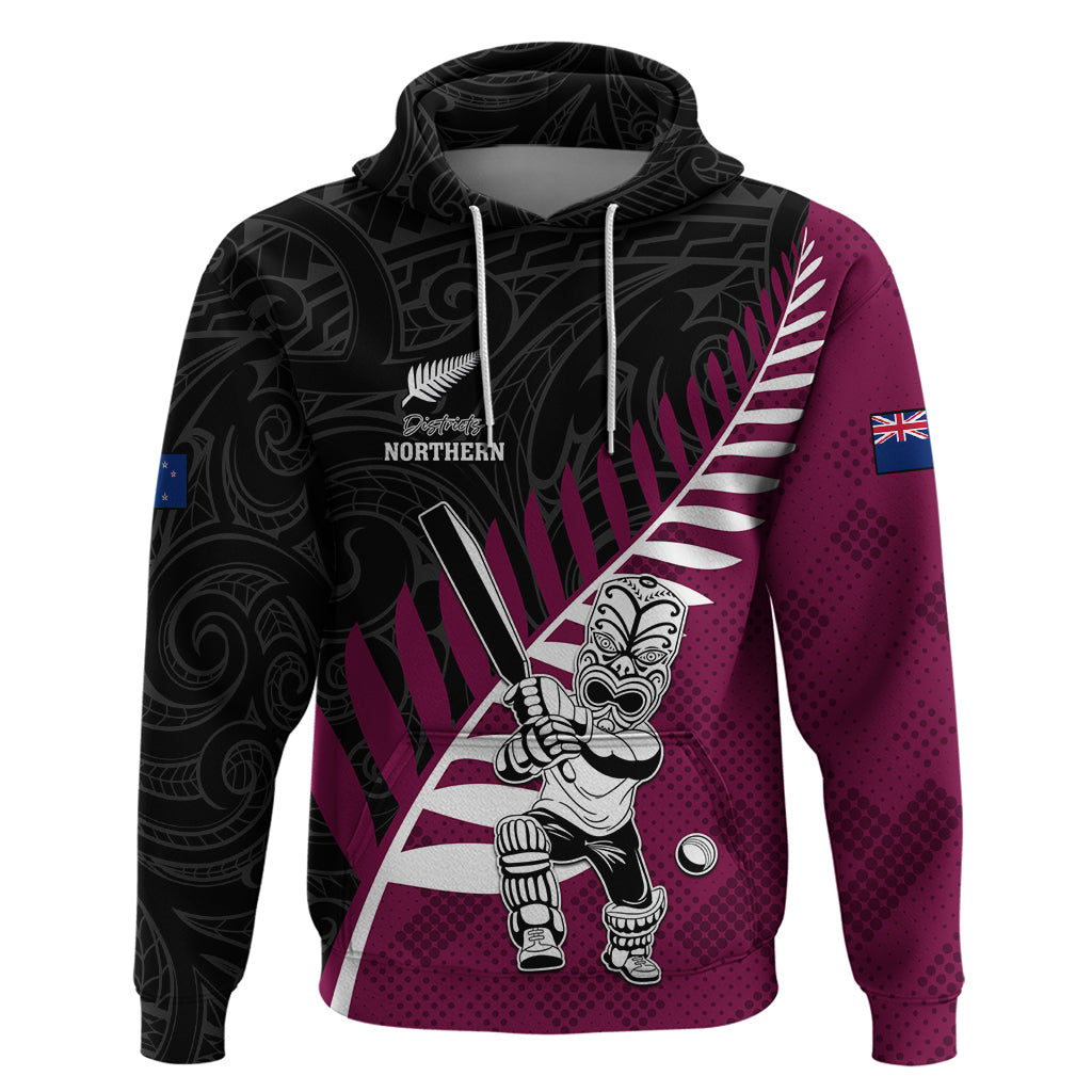 Custom New Zealand Northern Districts Cricket Hoodie With Maori Pattern LT05 - Vibe Hoodie Shop