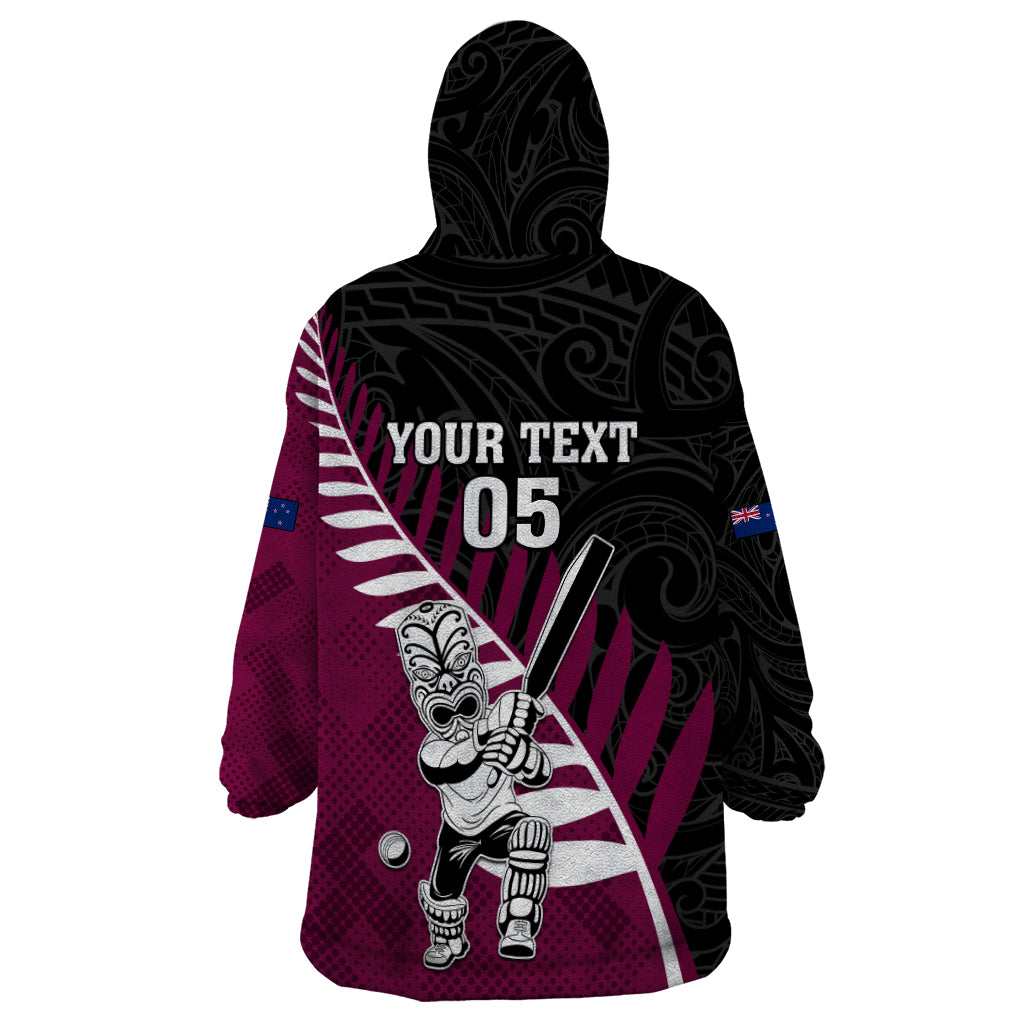 Custom New Zealand Northern Districts Cricket Wearable Blanket Hoodie With Maori Pattern LT05 - Vibe Hoodie Shop