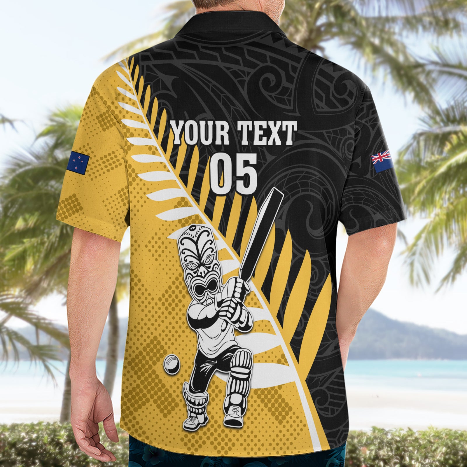 Custom New Zealand Wellington Cricket Hawaiian Shirt With Maori Pattern LT05 - Vibe Hoodie Shop