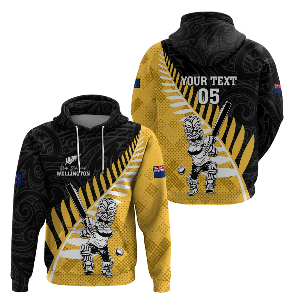 Custom New Zealand Wellington Cricket Hoodie With Maori Pattern LT05 - Vibe Hoodie Shop