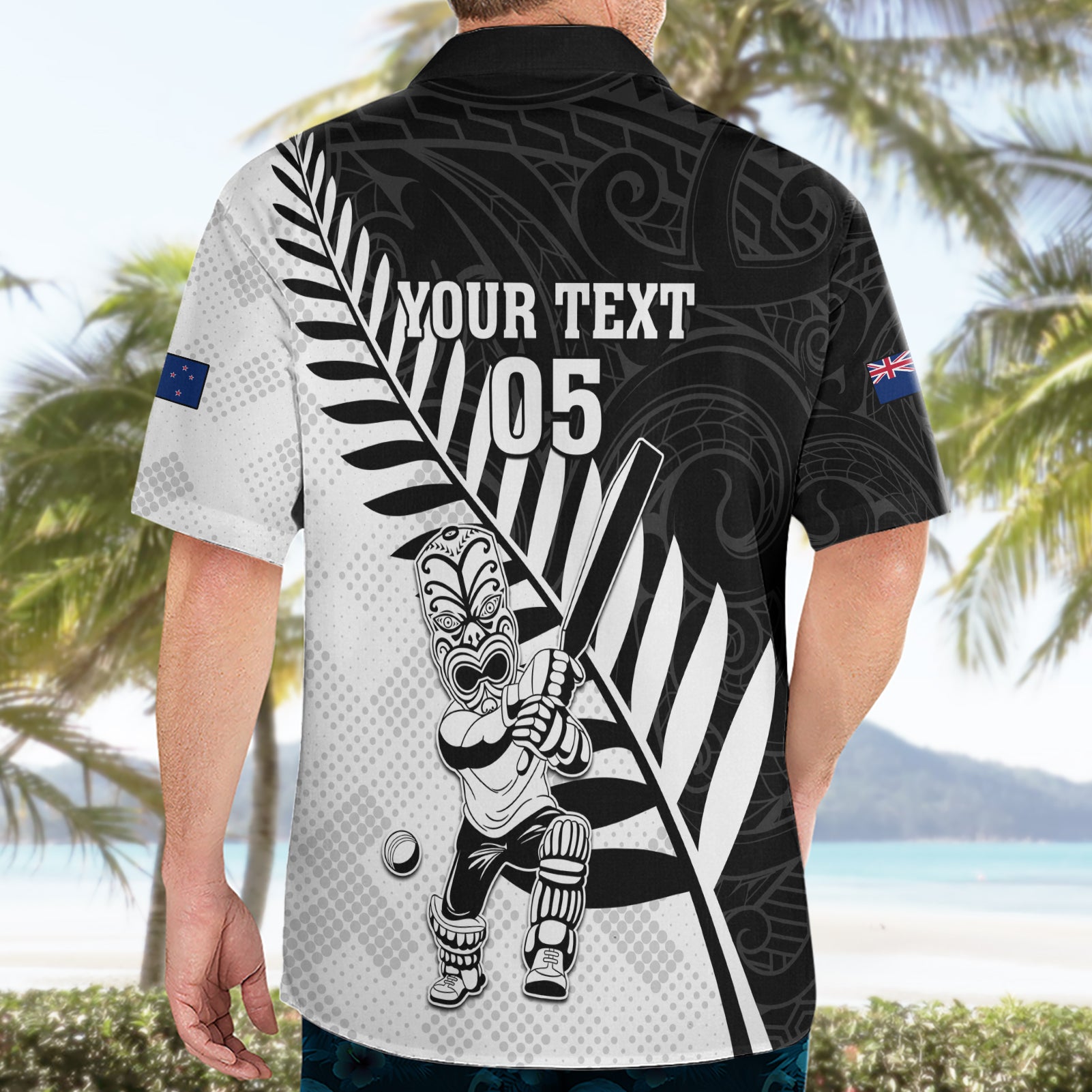 Custom New Zealand Cricket Hawaiian Shirt With Maori Pattern LT05 - Vibe Hoodie Shop