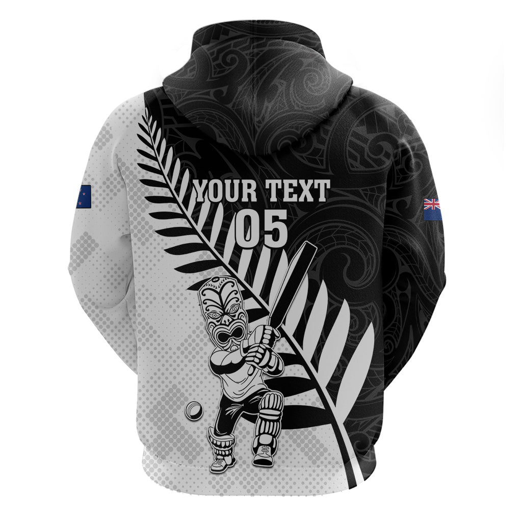 Custom New Zealand Cricket Hoodie With Maori Pattern LT05 - Vibe Hoodie Shop