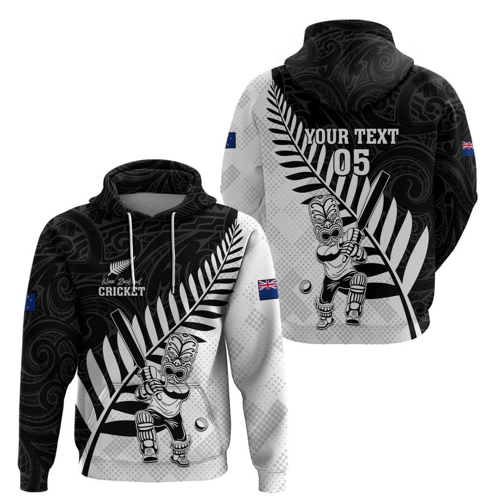 Custom New Zealand Cricket Hoodie With Maori Pattern LT05 - Vibe Hoodie Shop