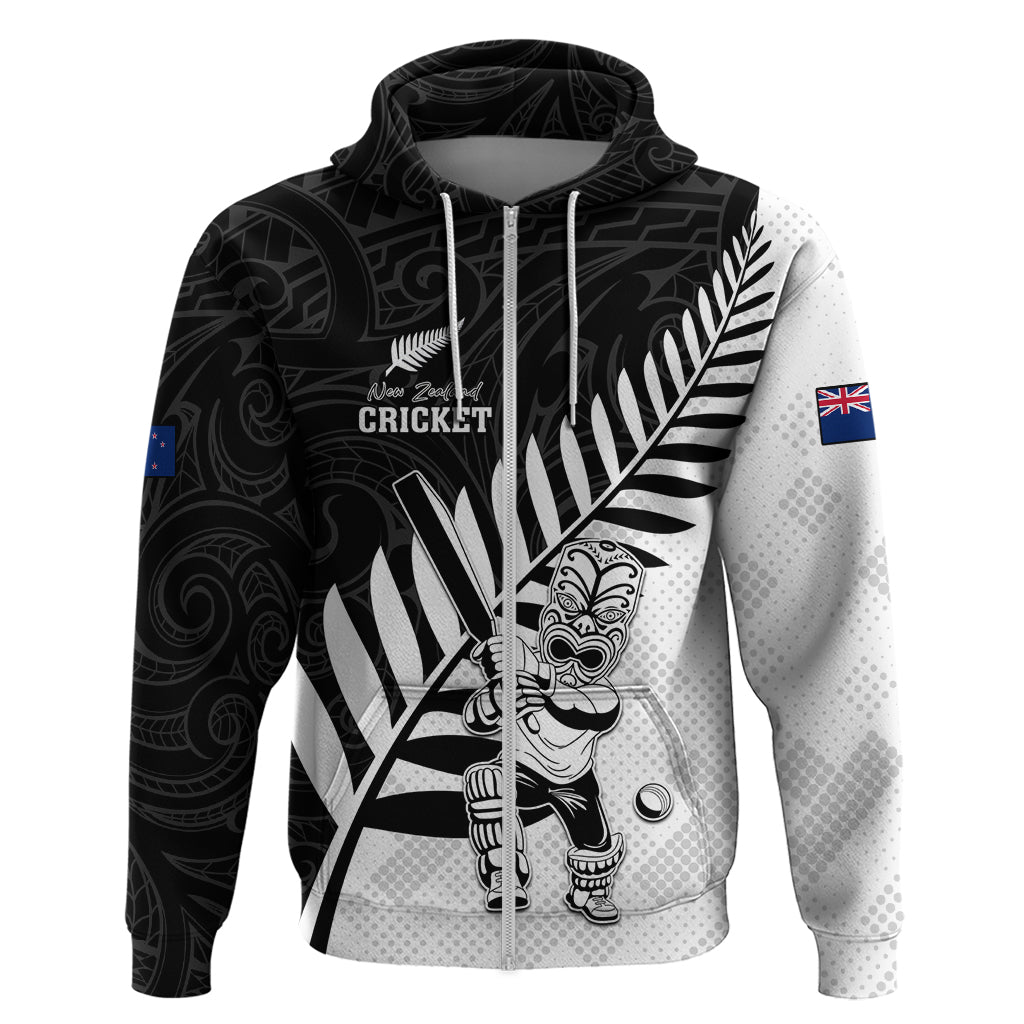 Custom New Zealand Cricket Hoodie With Maori Pattern LT05 - Vibe Hoodie Shop