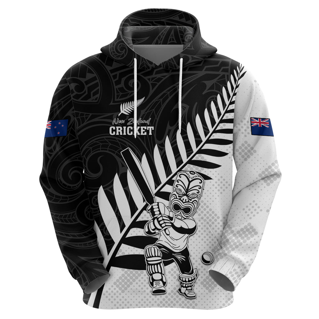Custom New Zealand Cricket Hoodie With Maori Pattern LT05 - Vibe Hoodie Shop