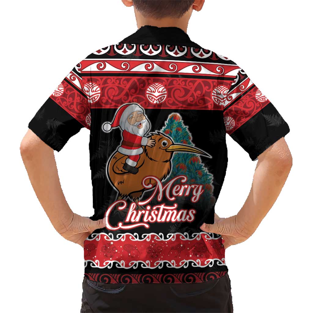 New Zealand Christmas Hawaiian Shirt Funny Santa Riding Kiwi Meri Kirihimete LT05 - Vibe Hoodie Shop