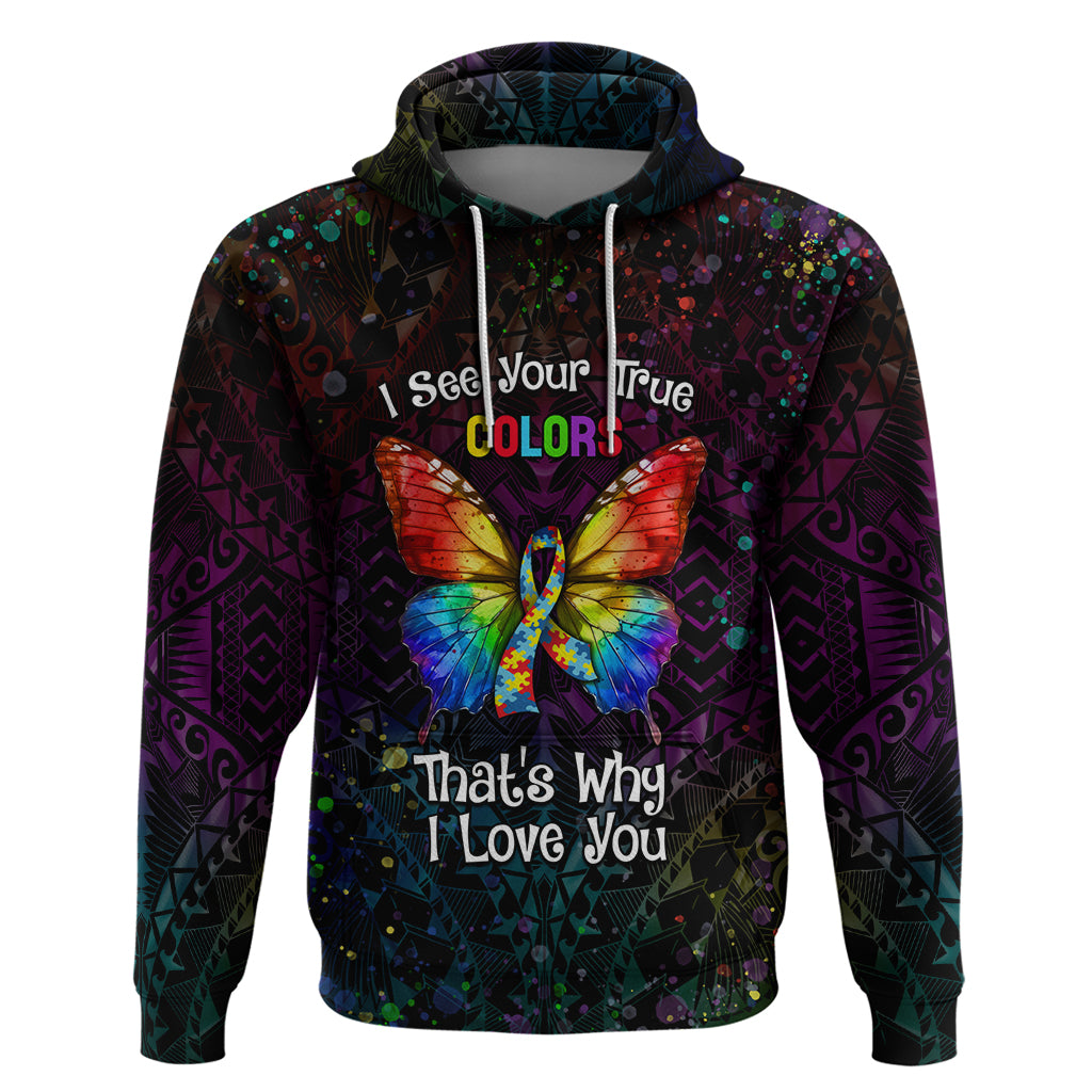 I See Your True Colors Personalised Hoodie Autism Awareness LT05 - Vibe Hoodie Shop