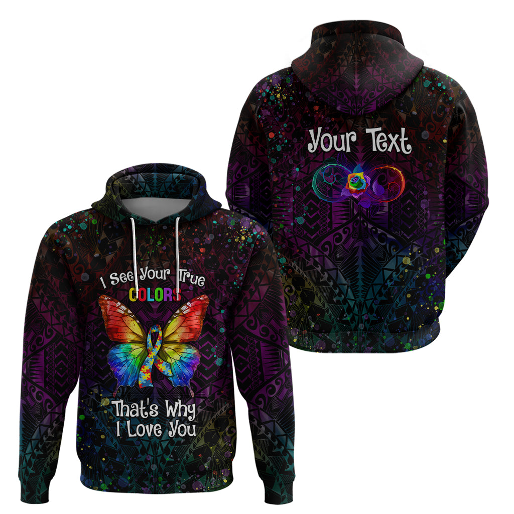 I See Your True Colors Personalised Hoodie Autism Awareness LT05 - Vibe Hoodie Shop