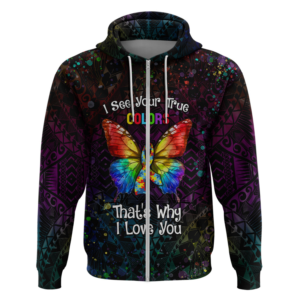 I See Your True Colors Personalised Hoodie Autism Awareness LT05 - Vibe Hoodie Shop