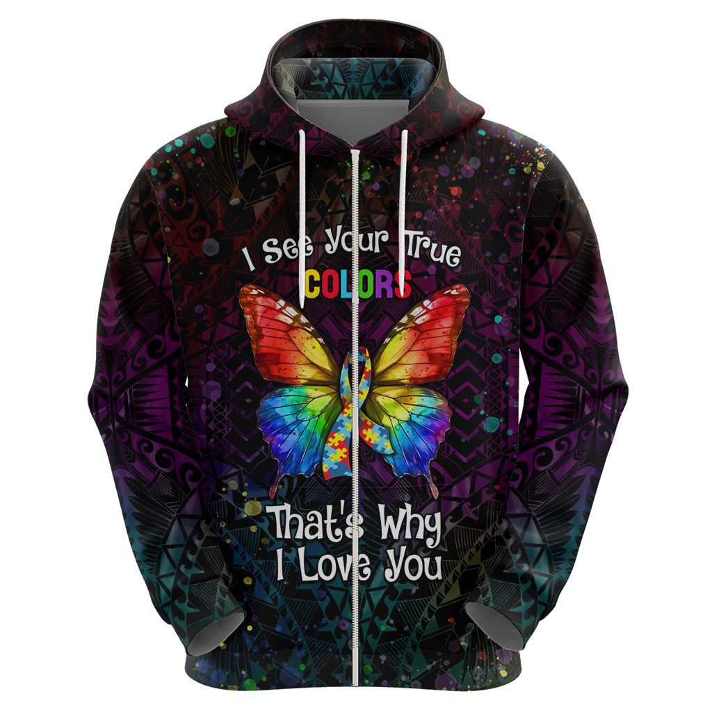 I See Your True Colors Personalised Hoodie Autism Awareness LT05 - Vibe Hoodie Shop
