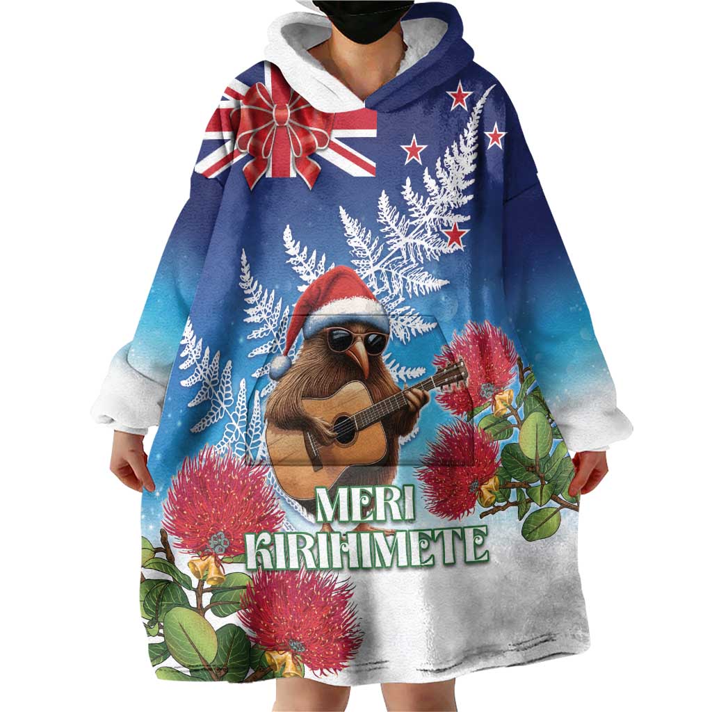 New Zealand Kiwi Christmas Wearable Blanket Hoodie Xmas Vibe LT05 - Vibe Hoodie Shop