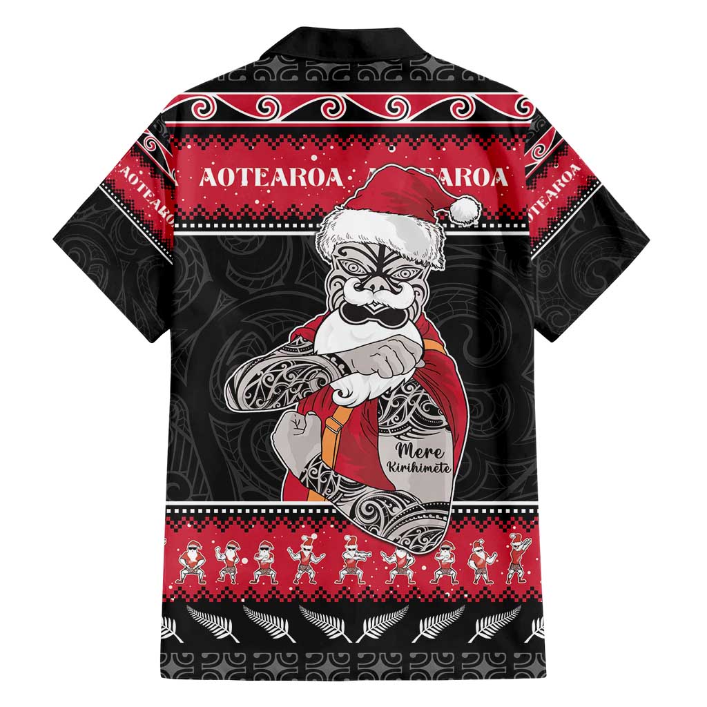 New Zealand Santa Tiki Christmas Hawaiian Shirt Meri Kirihimete LT05 - Vibe Hoodie Shop