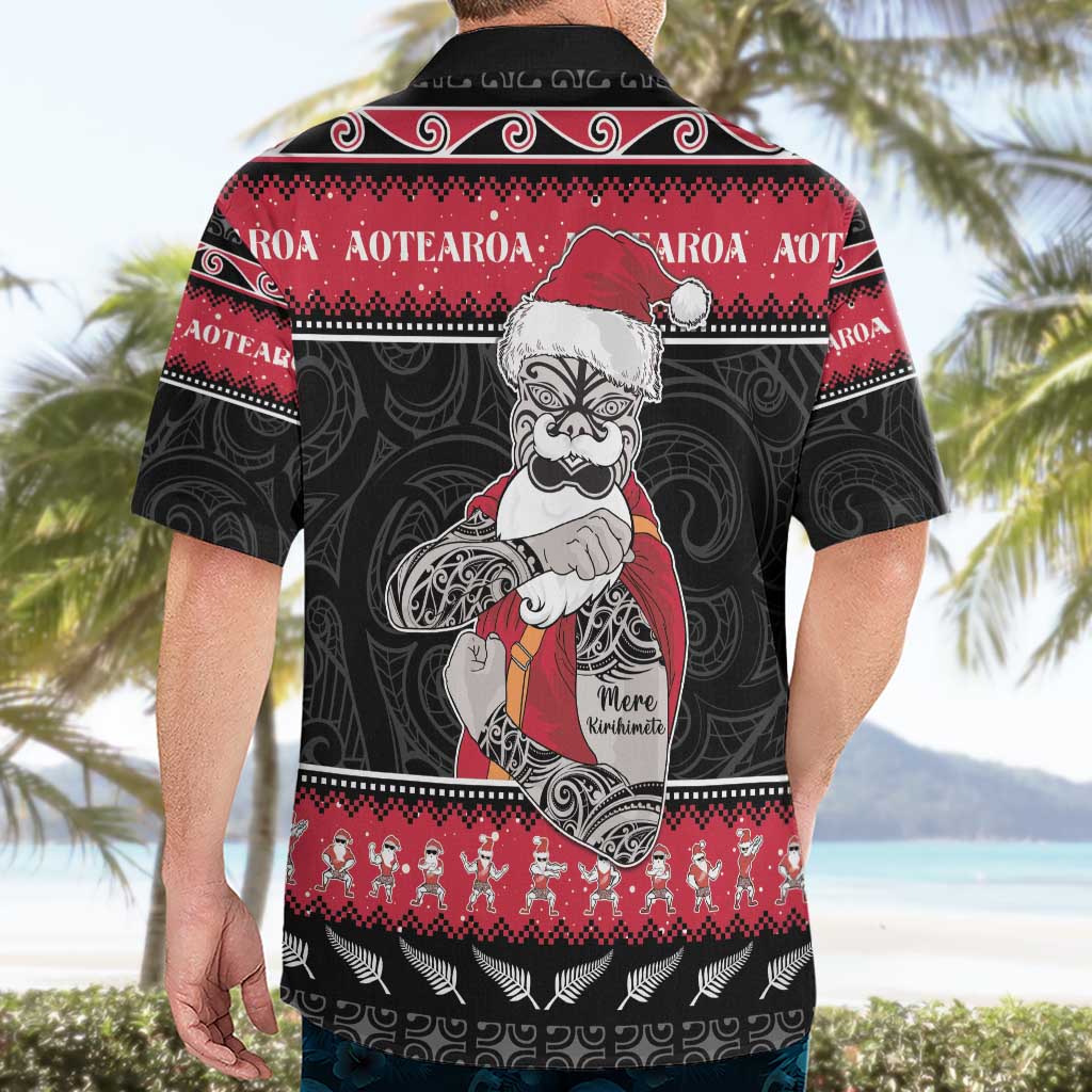 New Zealand Santa Tiki Christmas Hawaiian Shirt Meri Kirihimete LT05 - Vibe Hoodie Shop