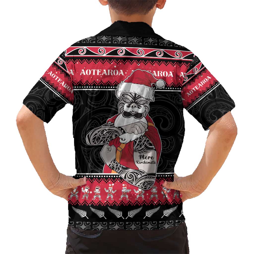 New Zealand Santa Tiki Christmas Hawaiian Shirt Meri Kirihimete LT05 - Vibe Hoodie Shop