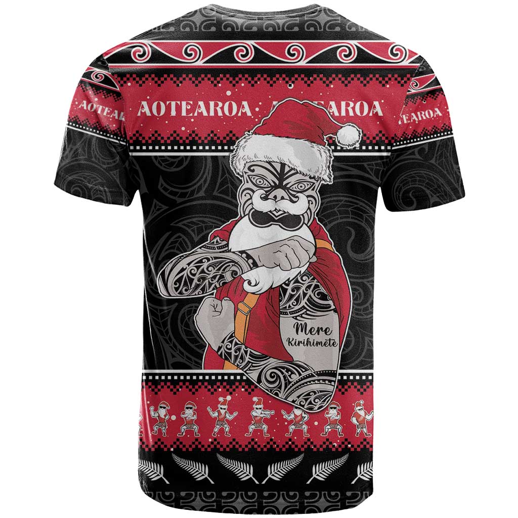 New Zealand Santa Tiki Christmas T Shirt Meri Kirihimete LT05 - Vibe Hoodie Shop