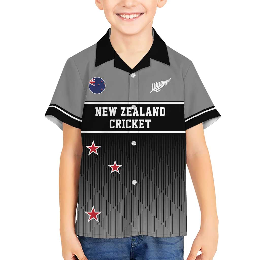 Custom New Zealand Cricket Hawaiian Shirt Black Cap Unbeatable LT05 - Vibe Hoodie Shop