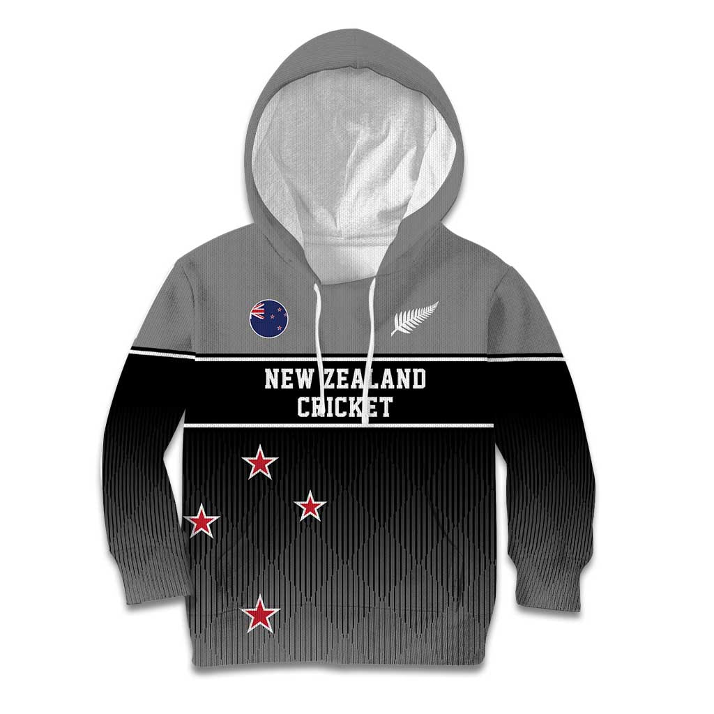 Custom New Zealand Cricket Kid Hoodie Black Cap Unbeatable LT05 - Vibe Hoodie Shop